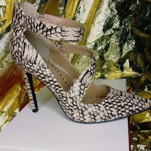Guess snake print high heels